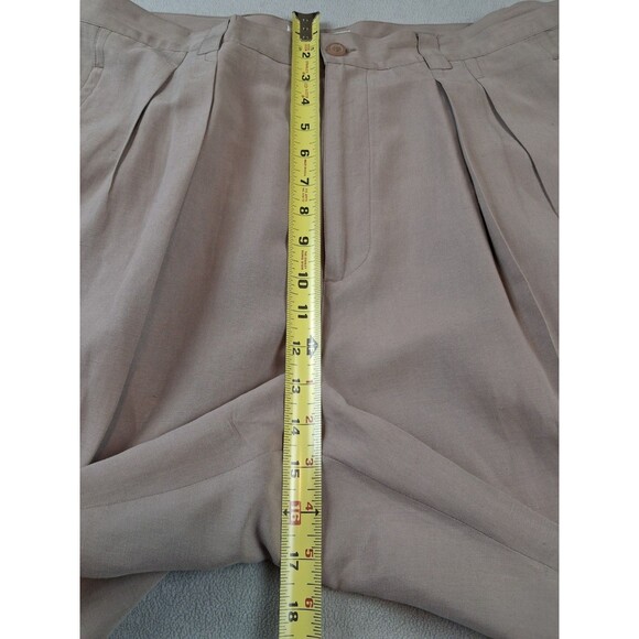 Cumran Men’s Silk Linen Shorts Size 36 Pleated Lightweight Dress Shorts - Picture 8 of 11